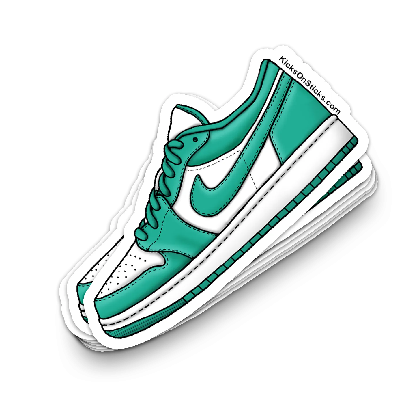 Jordan 1 Low "New Emerald" Sneaker Sticker