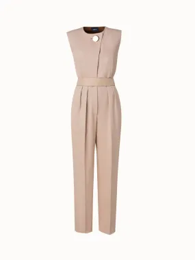 Jumpsuit aus Baumwoll-Seiden-Serge