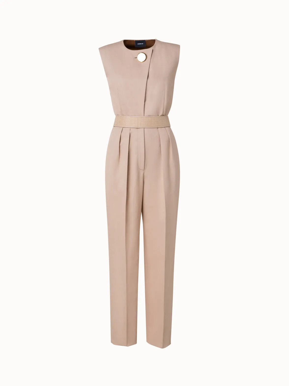 Jumpsuit aus Baumwoll-Seiden-Serge