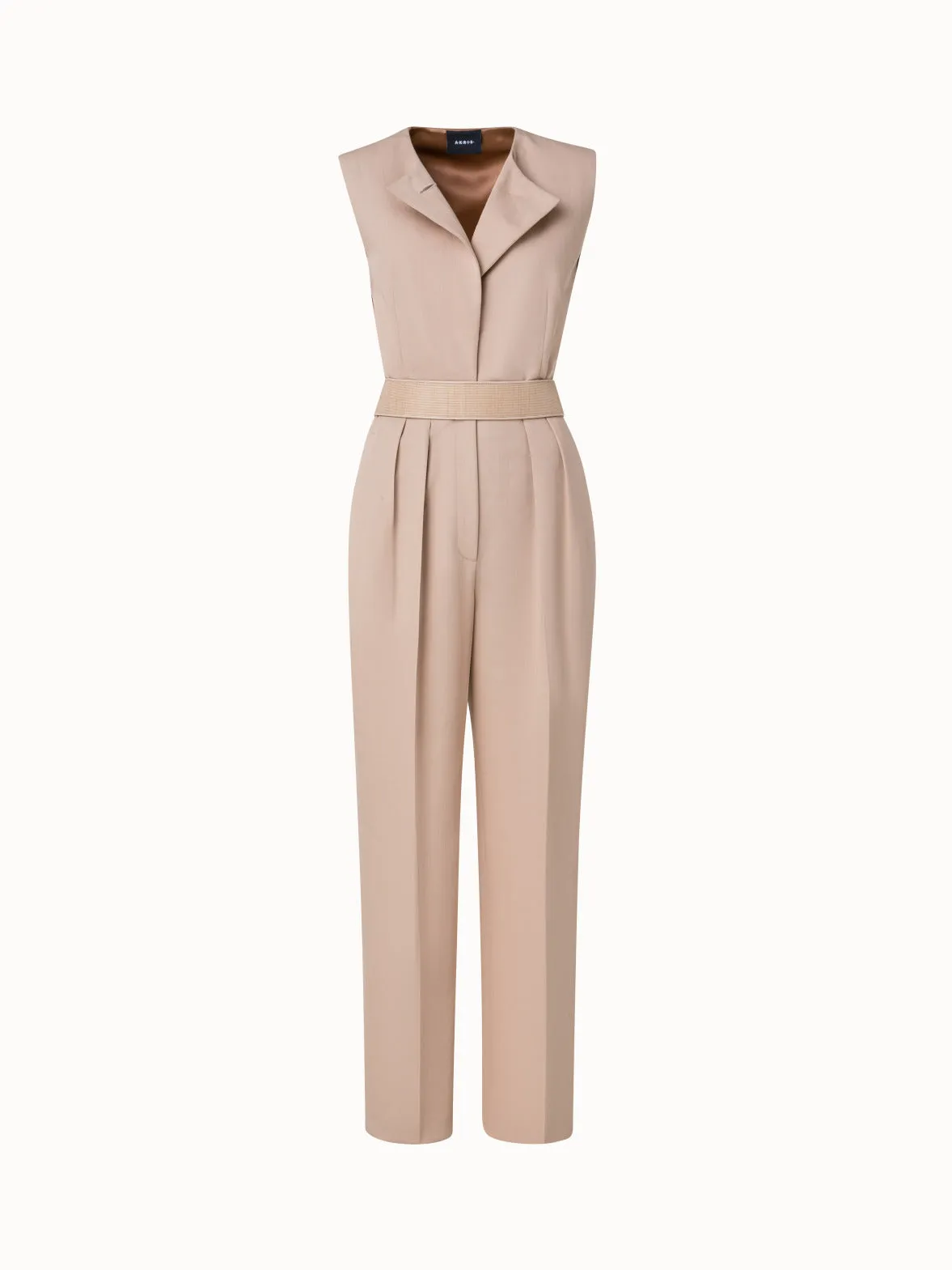 Jumpsuit aus Baumwoll-Seiden-Serge