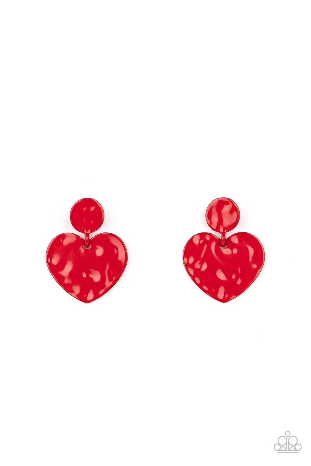 Just a Little Crush - Red Post Earring