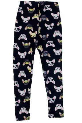 Kid's colorful French Bulldog Animal Pattern Printed Leggings