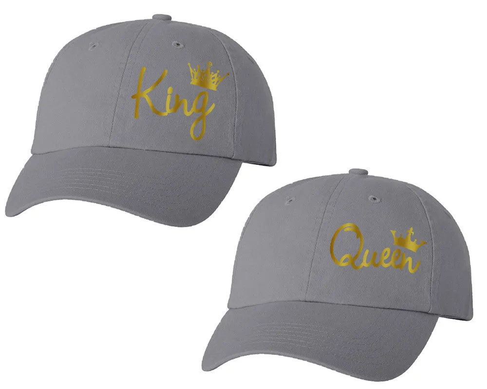 King Queen Couple Matching Baseball Caps, Couple Baseball Hats