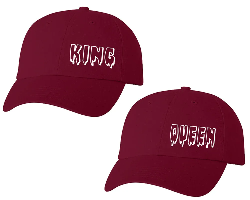 King Queen Couple Matching Baseball Caps, Matching Caps