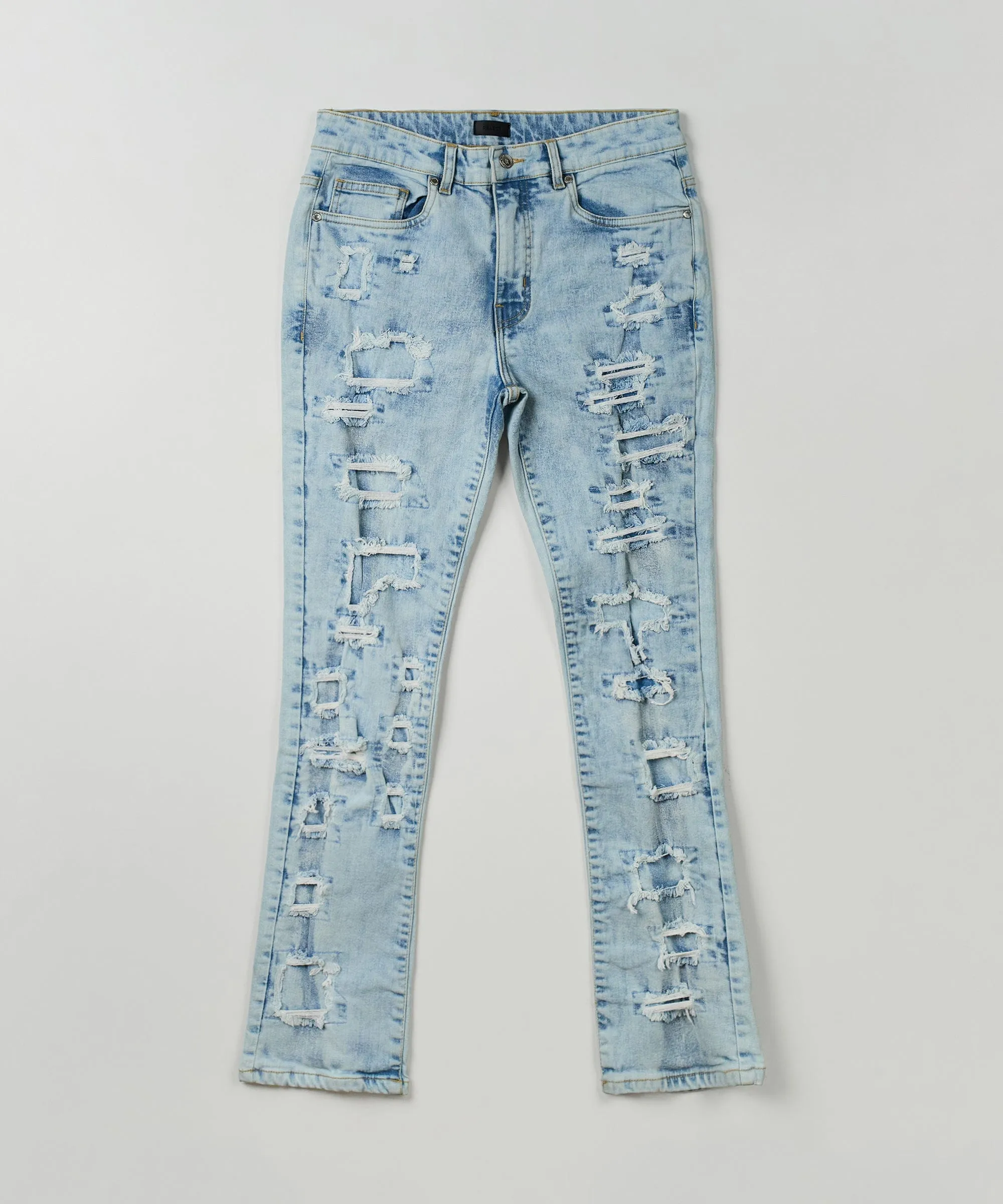 Kingwood Distressed Light Wash Denim Jeans