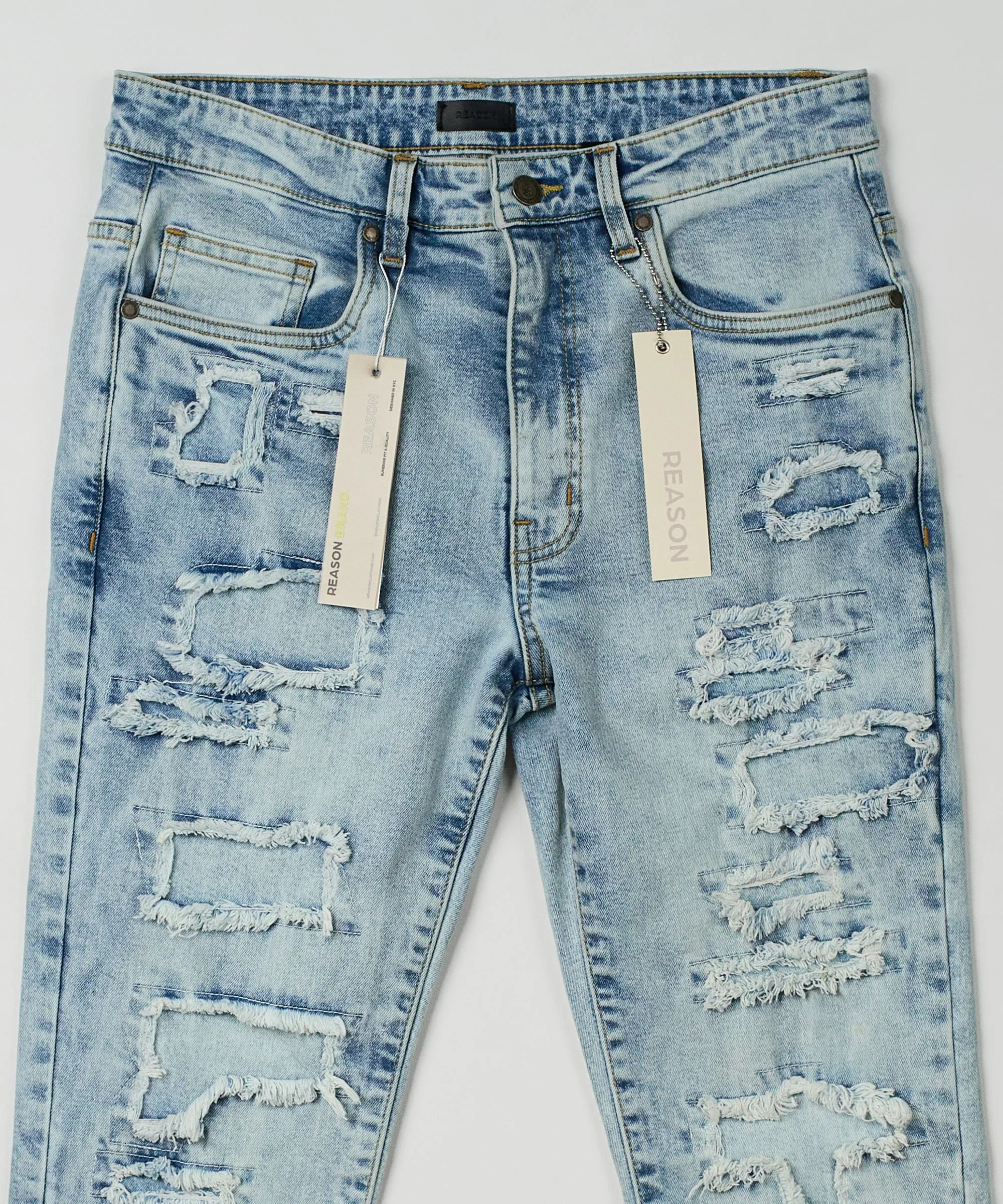 Kingwood Distressed Light Wash Denim Jeans