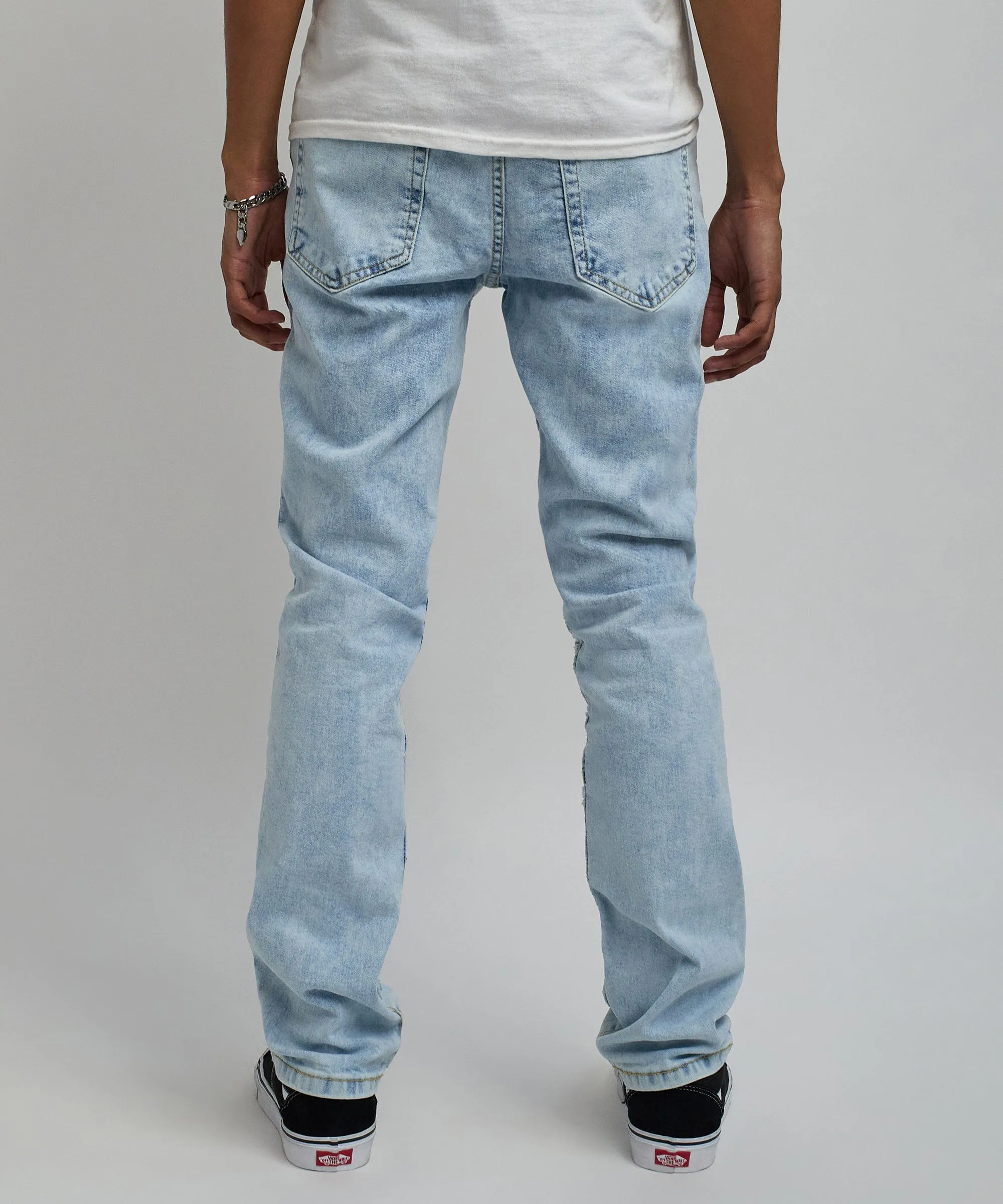 Kingwood Distressed Light Wash Denim Jeans