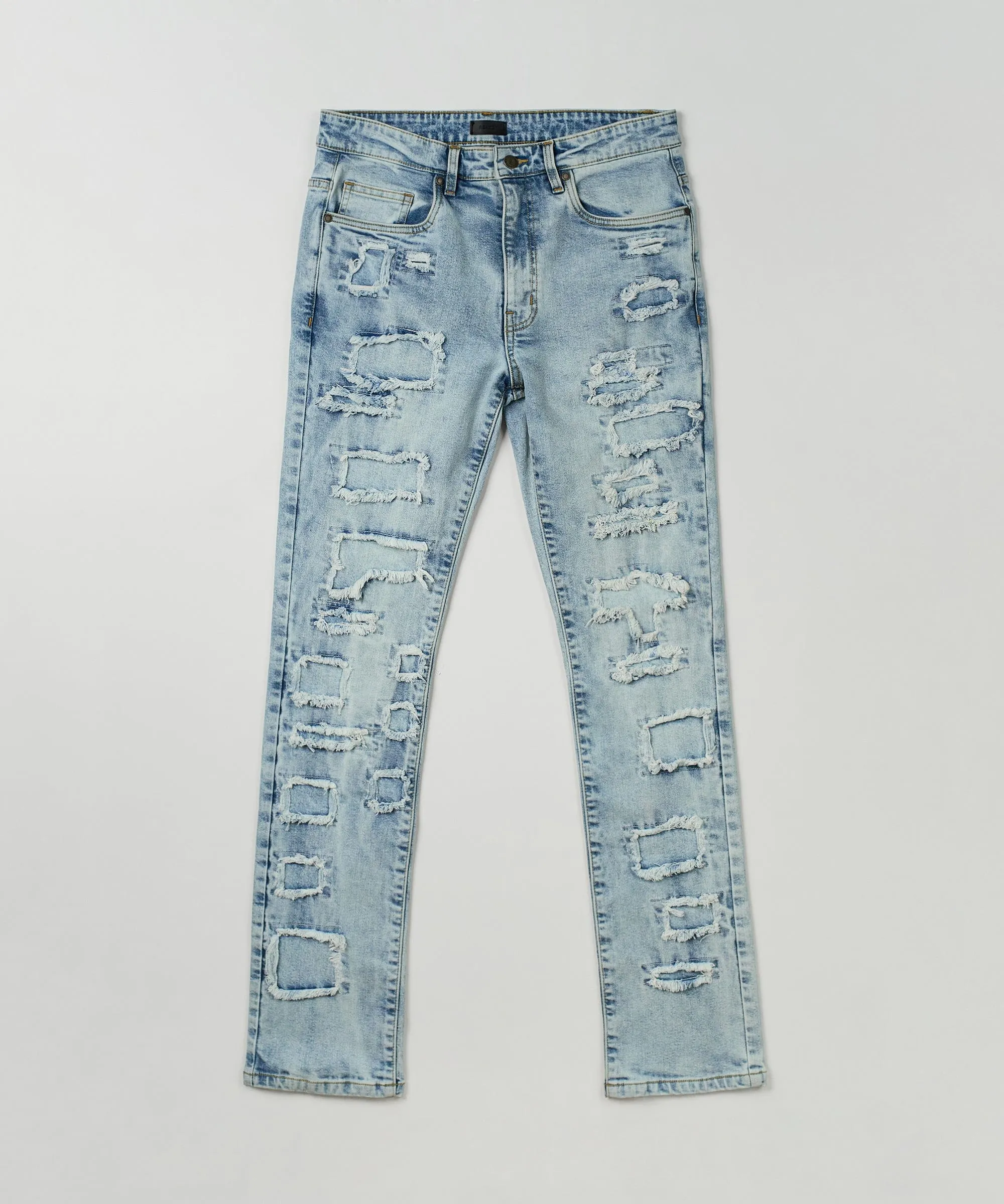 Kingwood Distressed Light Wash Denim Jeans