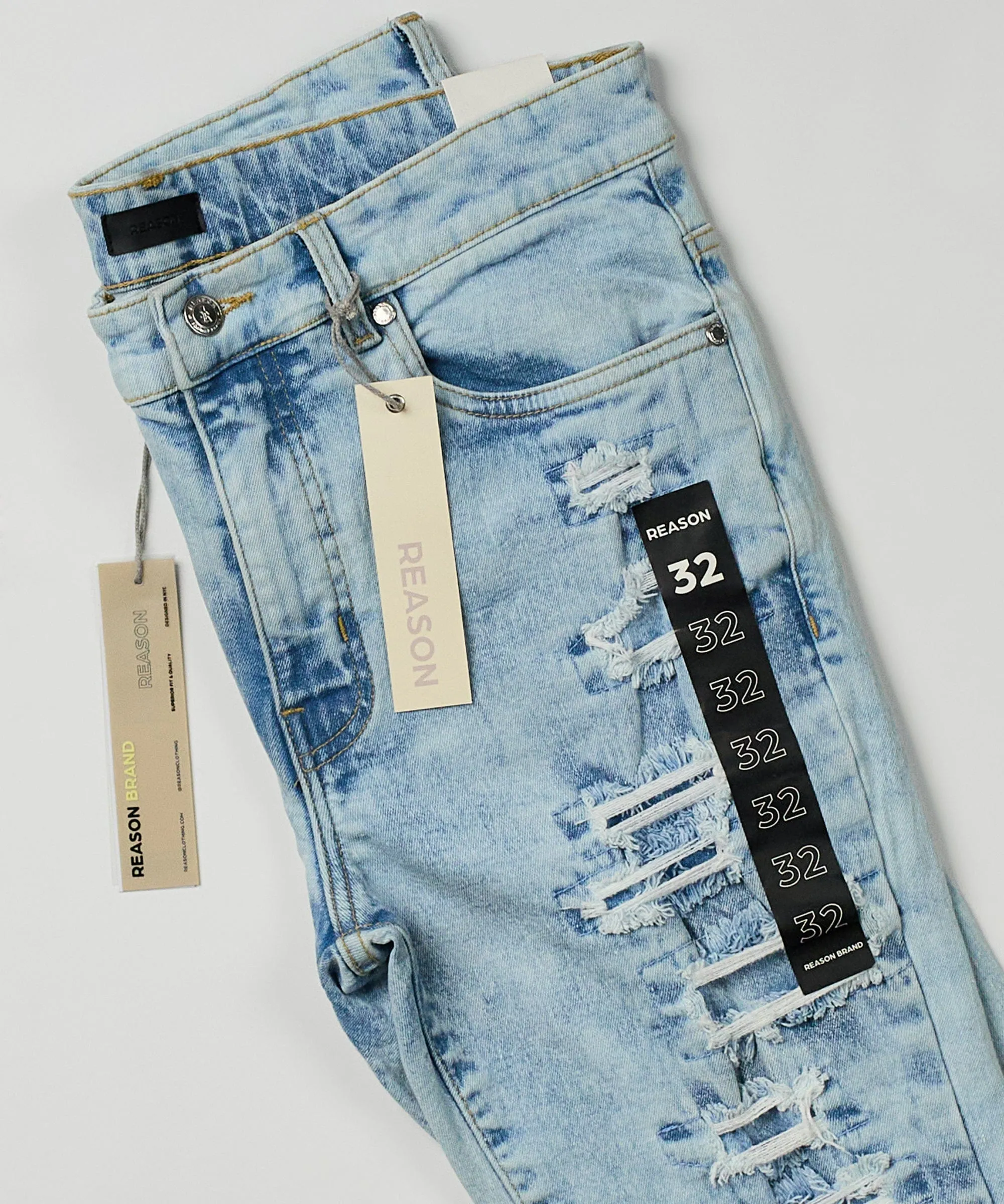 Kingwood Distressed Light Wash Denim Jeans