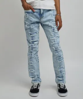 Kingwood Distressed Light Wash Denim Jeans