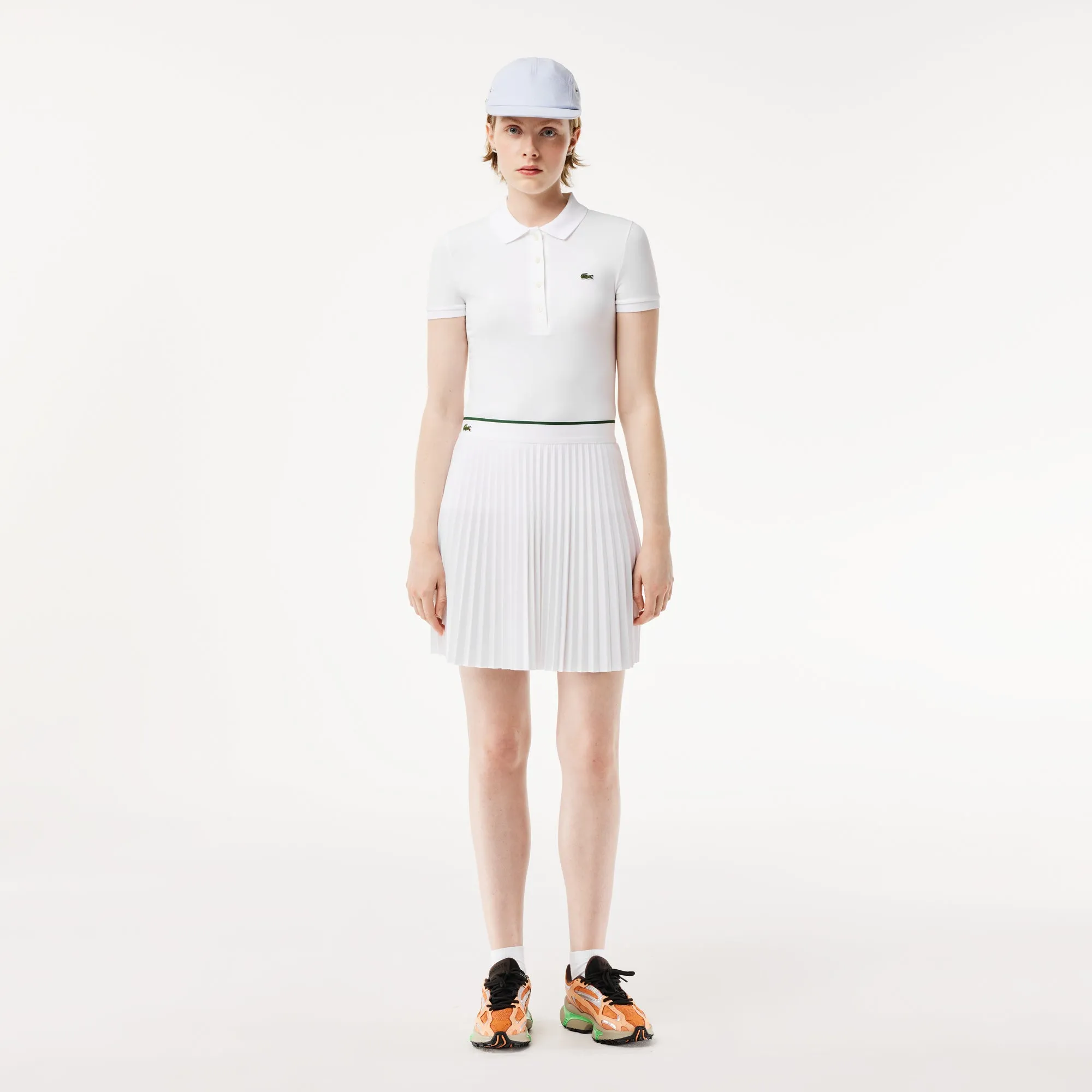 Lacoste Tennis Short Pleated Elastic Waist Skirt