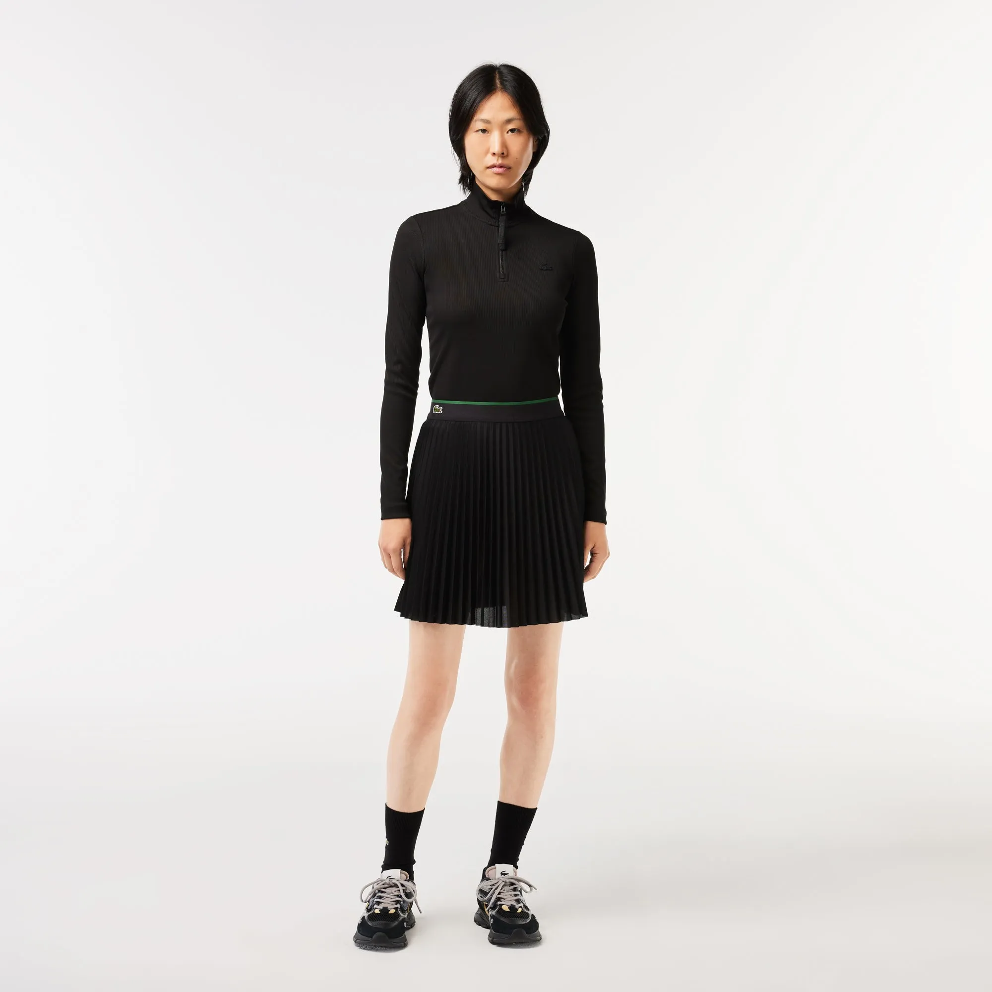 Lacoste Tennis Short Pleated Elastic Waist Skirt