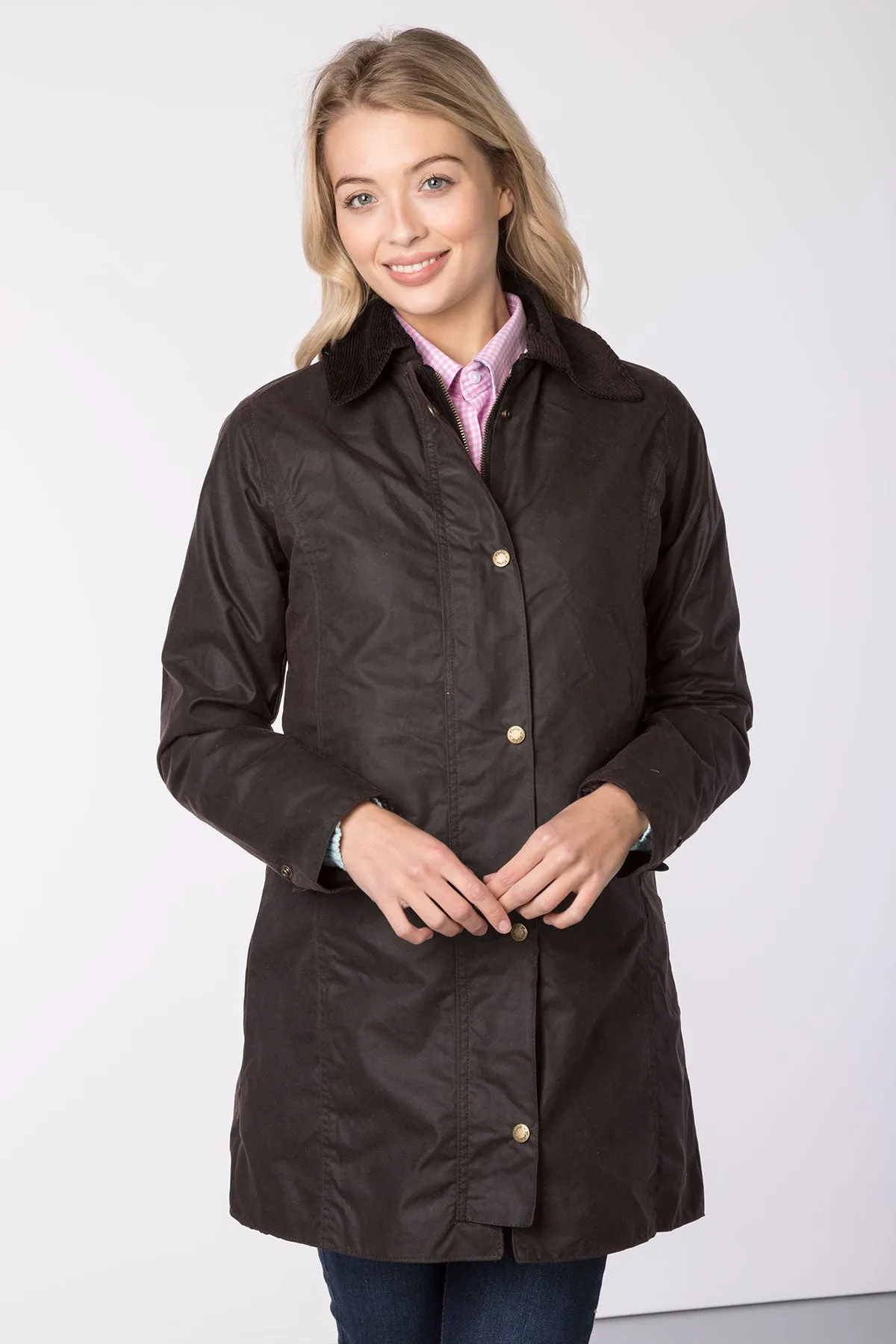 Ladies Long Wax Jacket - Hannah