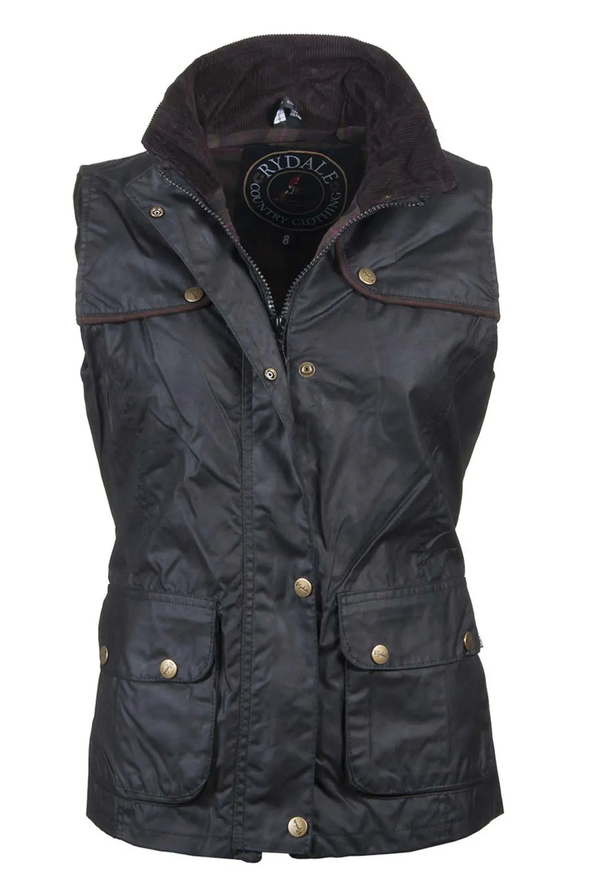 Ladies Panel Wax Waistcoat with Elasticated Back