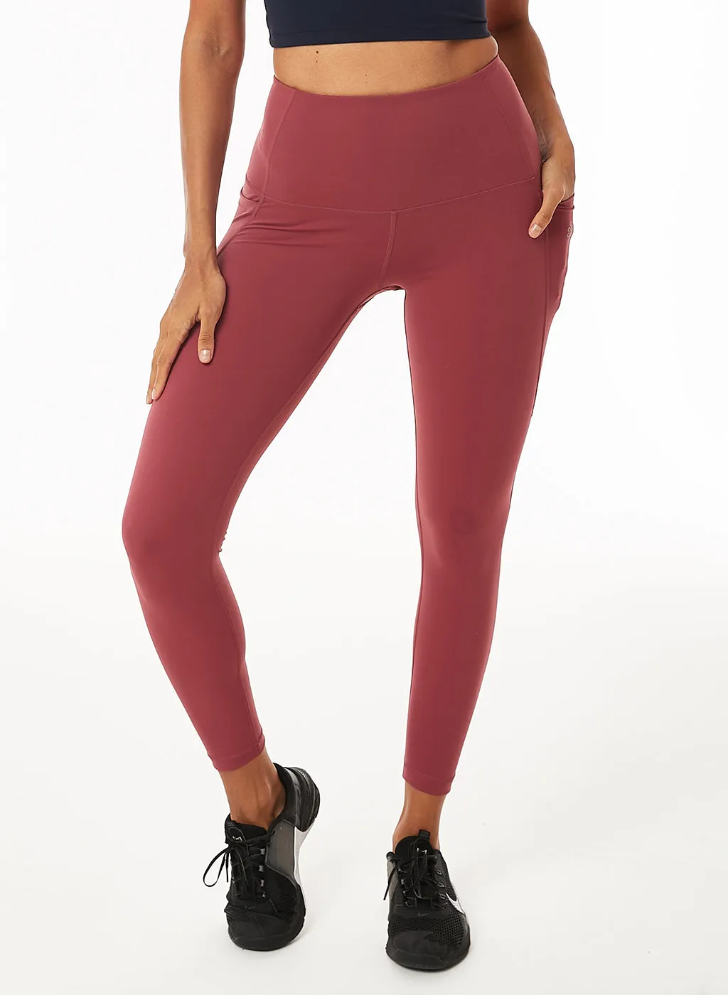 Laura Side Pocket Legging - Russet Red