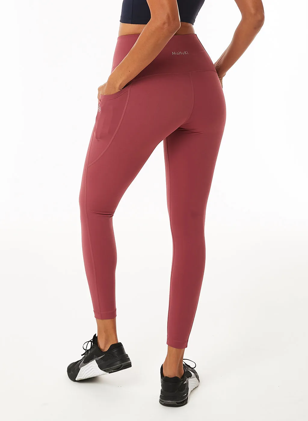 Laura Side Pocket Legging - Russet Red