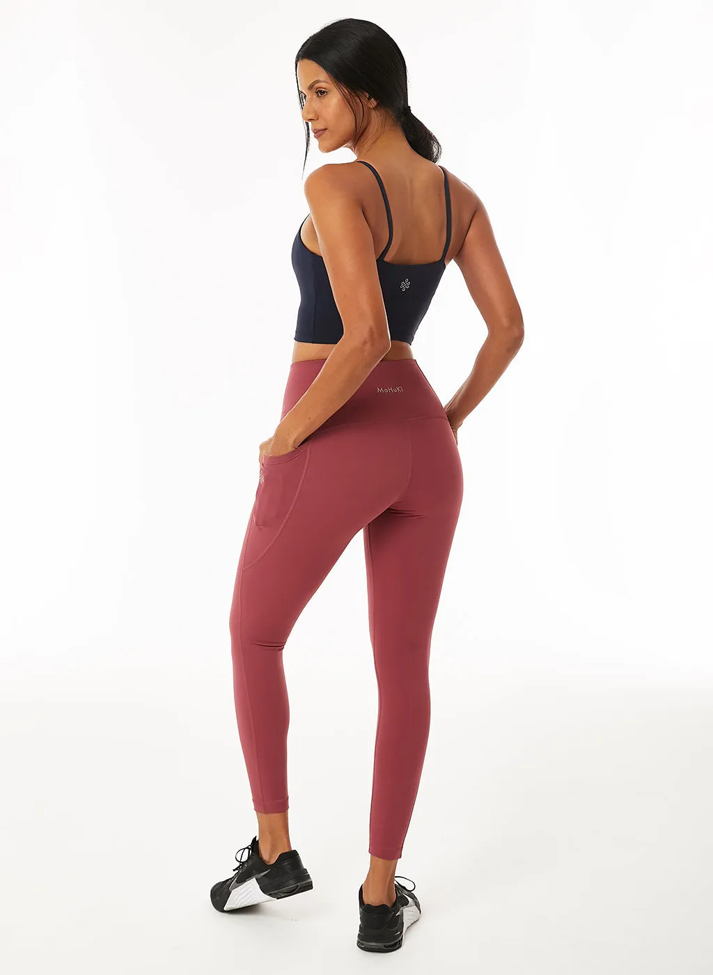 Laura Side Pocket Legging - Russet Red