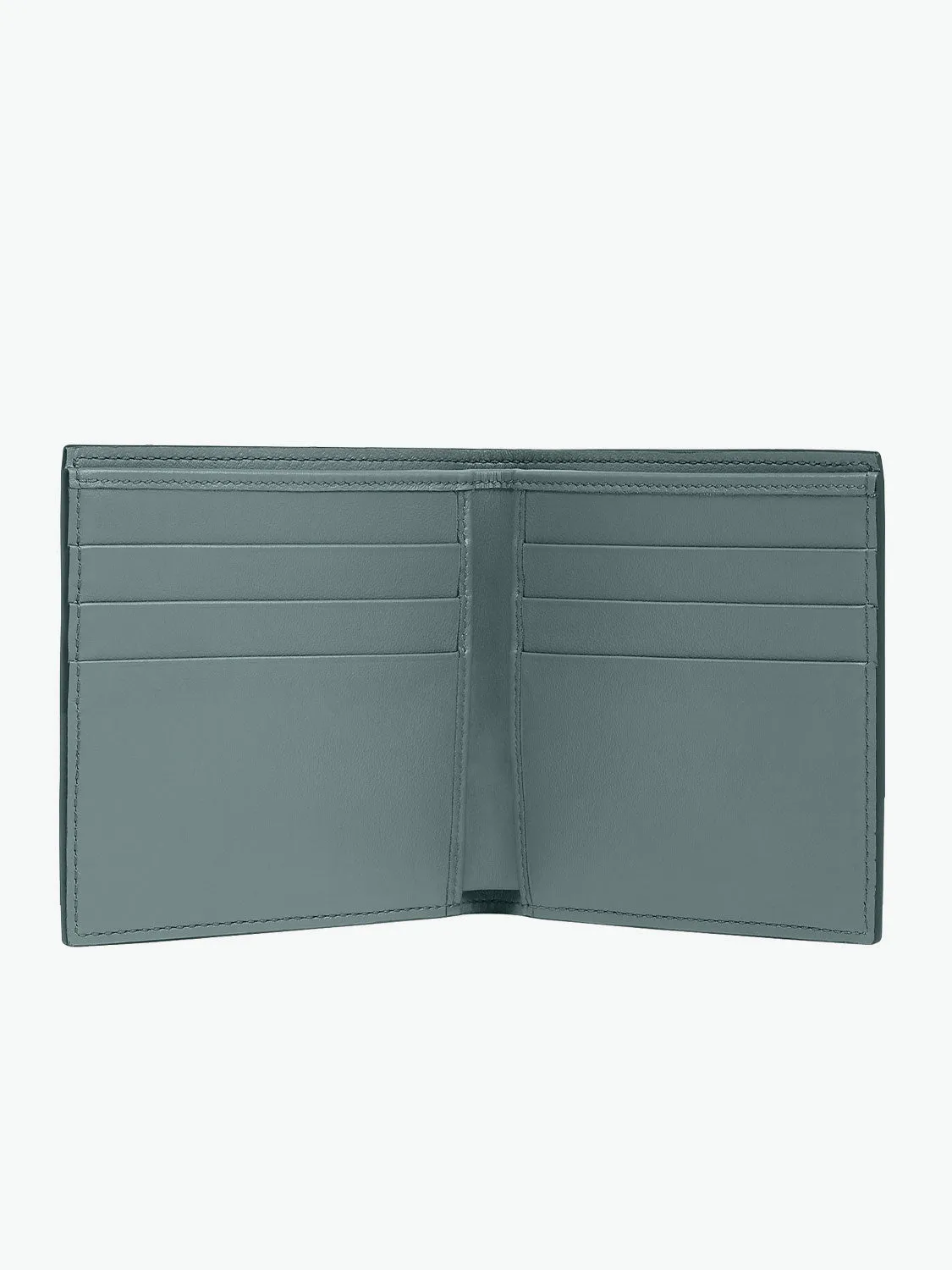 Leather Card Slot Wallet Dark Teal Green