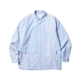 Liberaiders Patchwork Stripe Shirt White