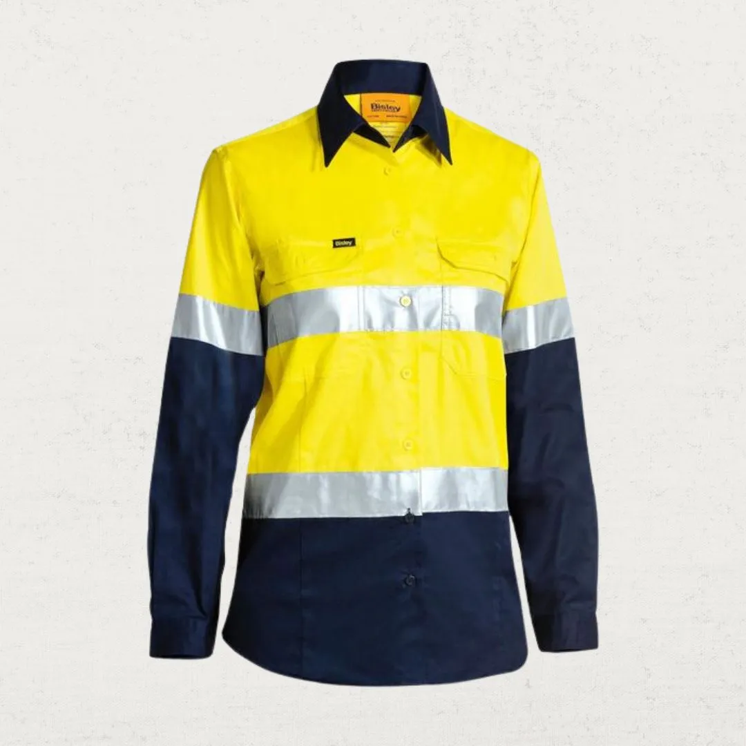 Lightweight Taped Hi Vis Drill LS 155gsm Shirt