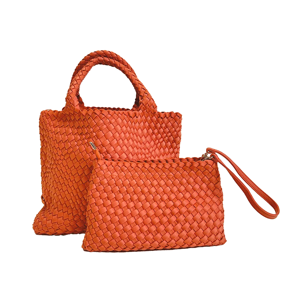 Lily Woven Neoprene Tote with Pouch