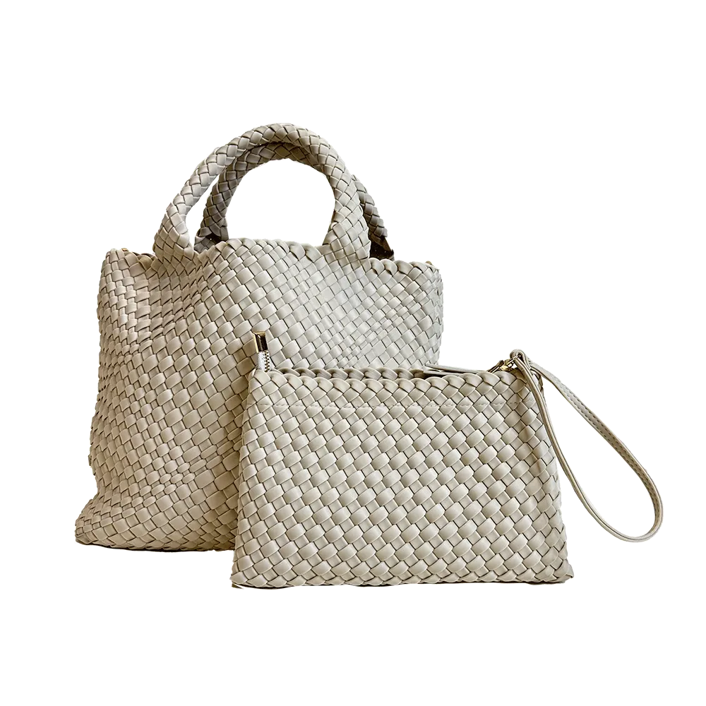 Lily Woven Neoprene Tote with Pouch