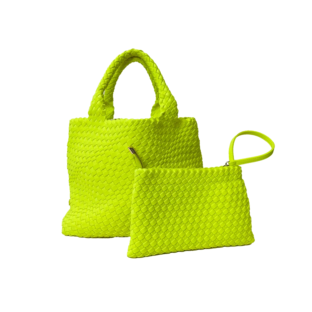 Lily Woven Neoprene Tote with Pouch