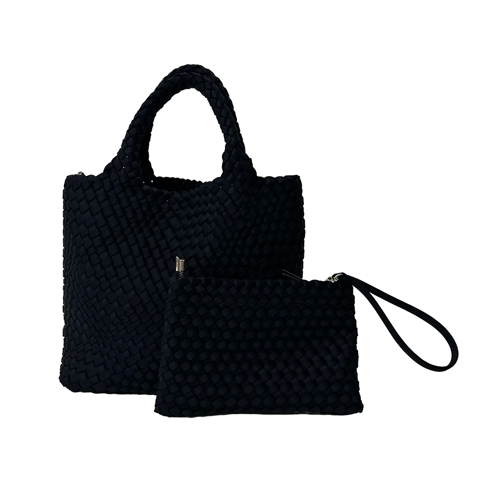 Lily Woven Neoprene Tote with Pouch