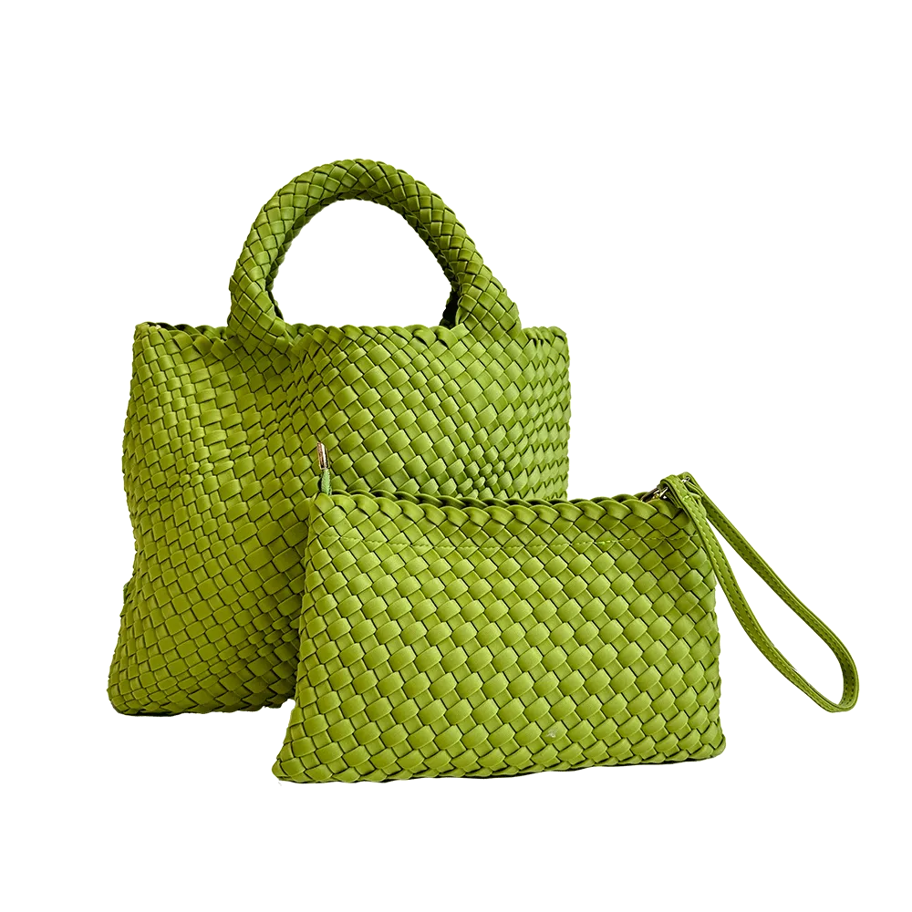 Lily Woven Neoprene Tote with Pouch