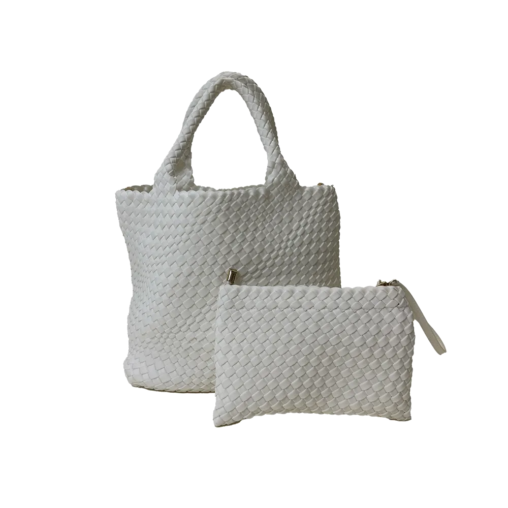 Lily Woven Neoprene Tote with Pouch