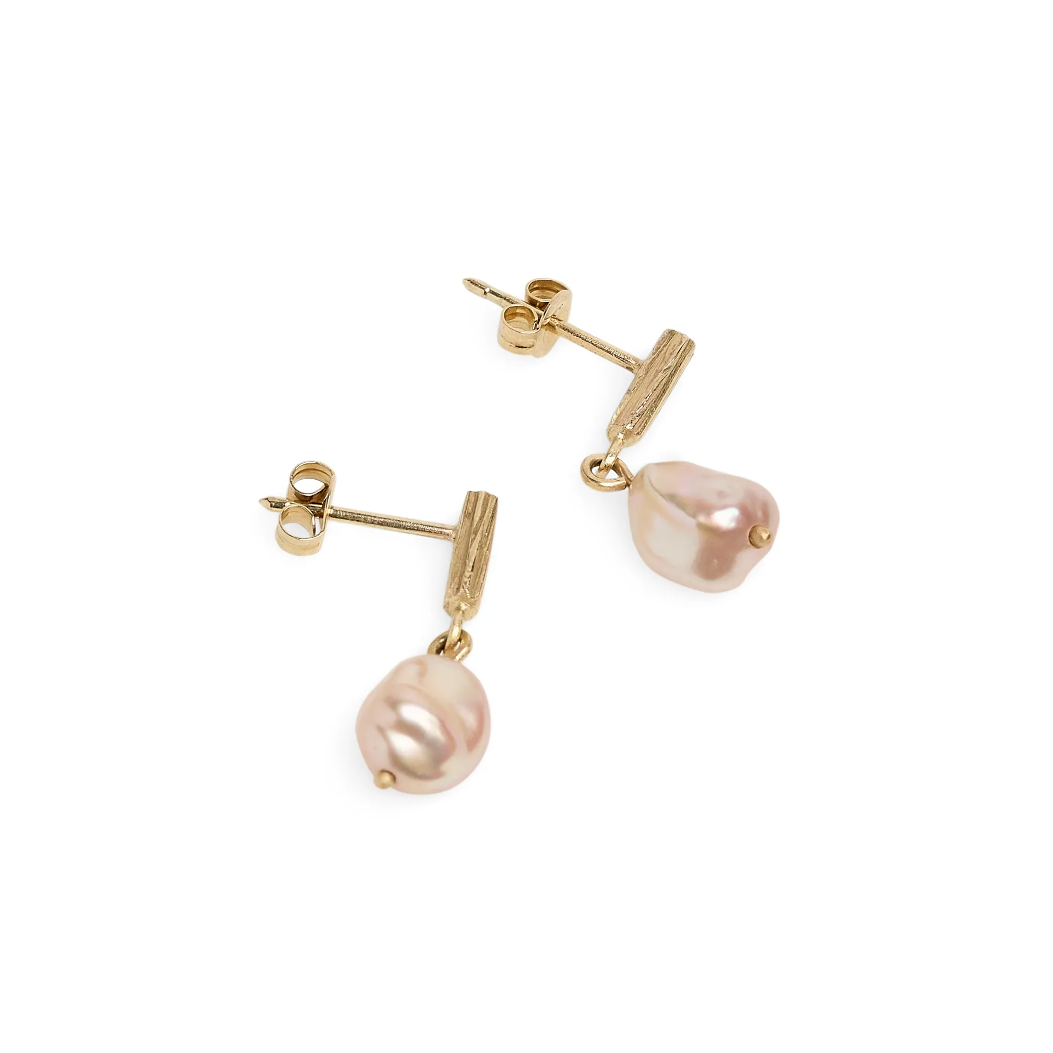 Lithic Pink Pearl Earrings