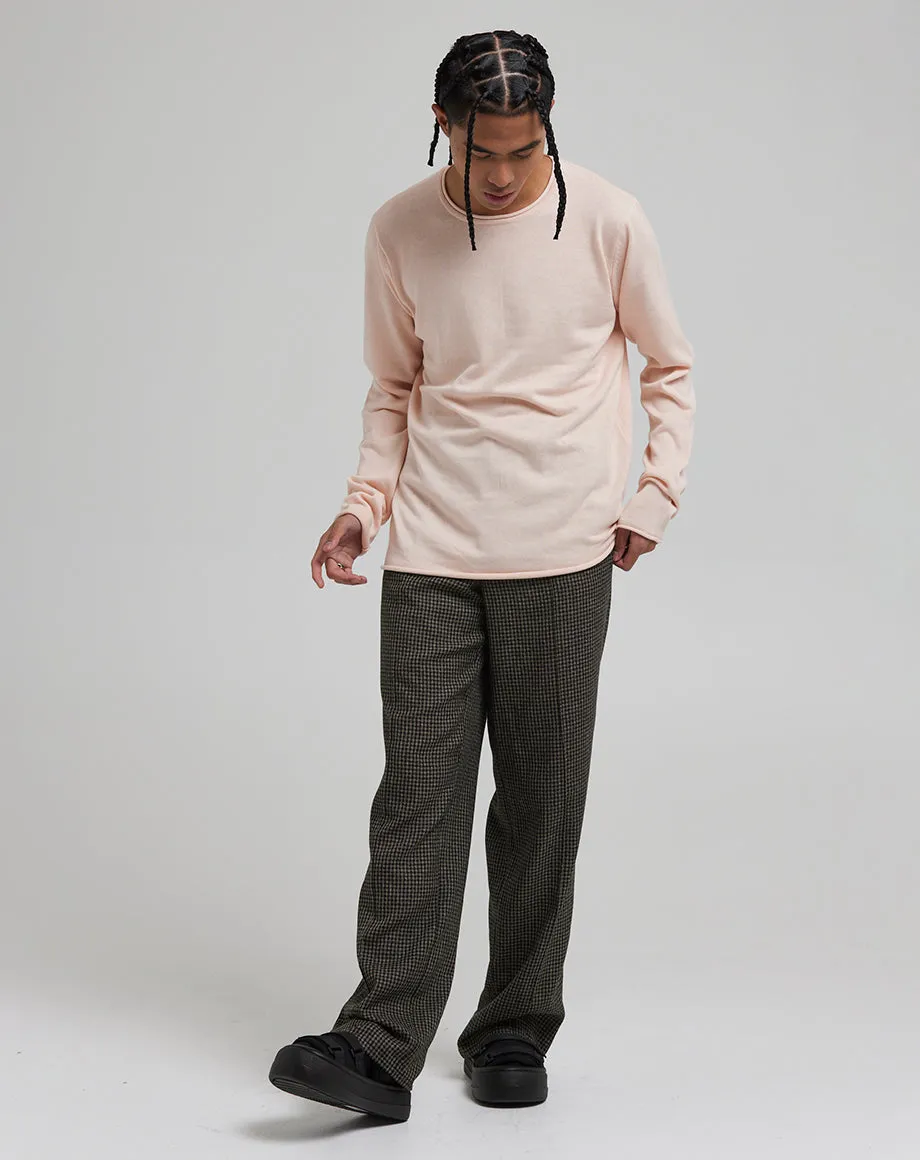 LON MEN'S CREW NECK JUMPER | WASHED PINK