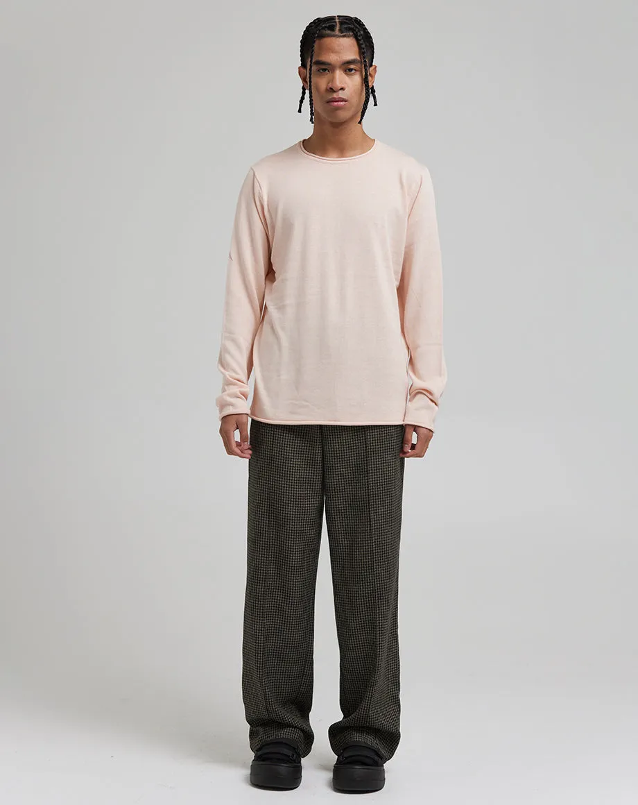 LON MEN'S CREW NECK JUMPER | WASHED PINK