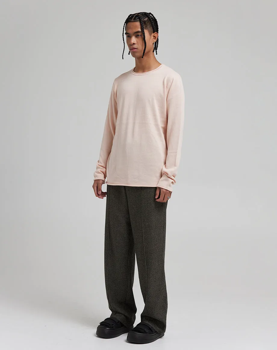 LON MEN'S CREW NECK JUMPER | WASHED PINK