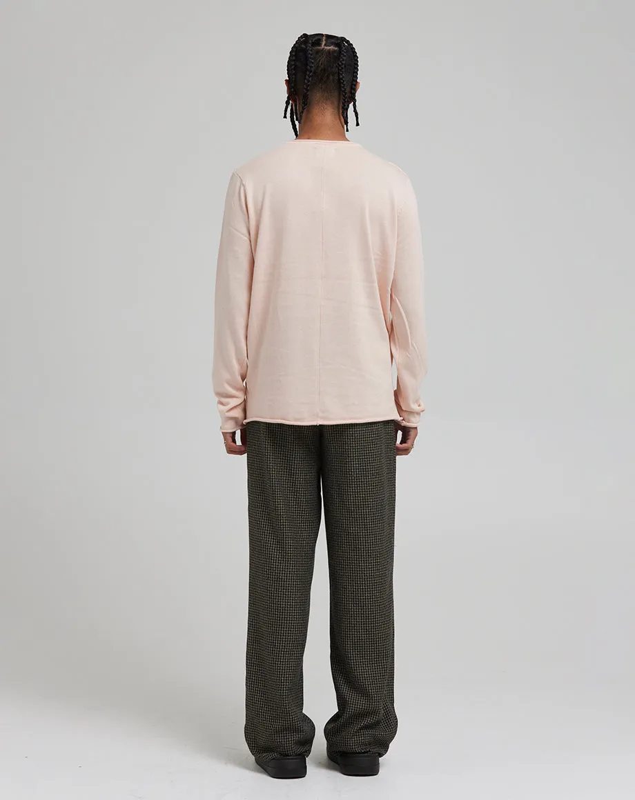 LON MEN'S CREW NECK JUMPER | WASHED PINK