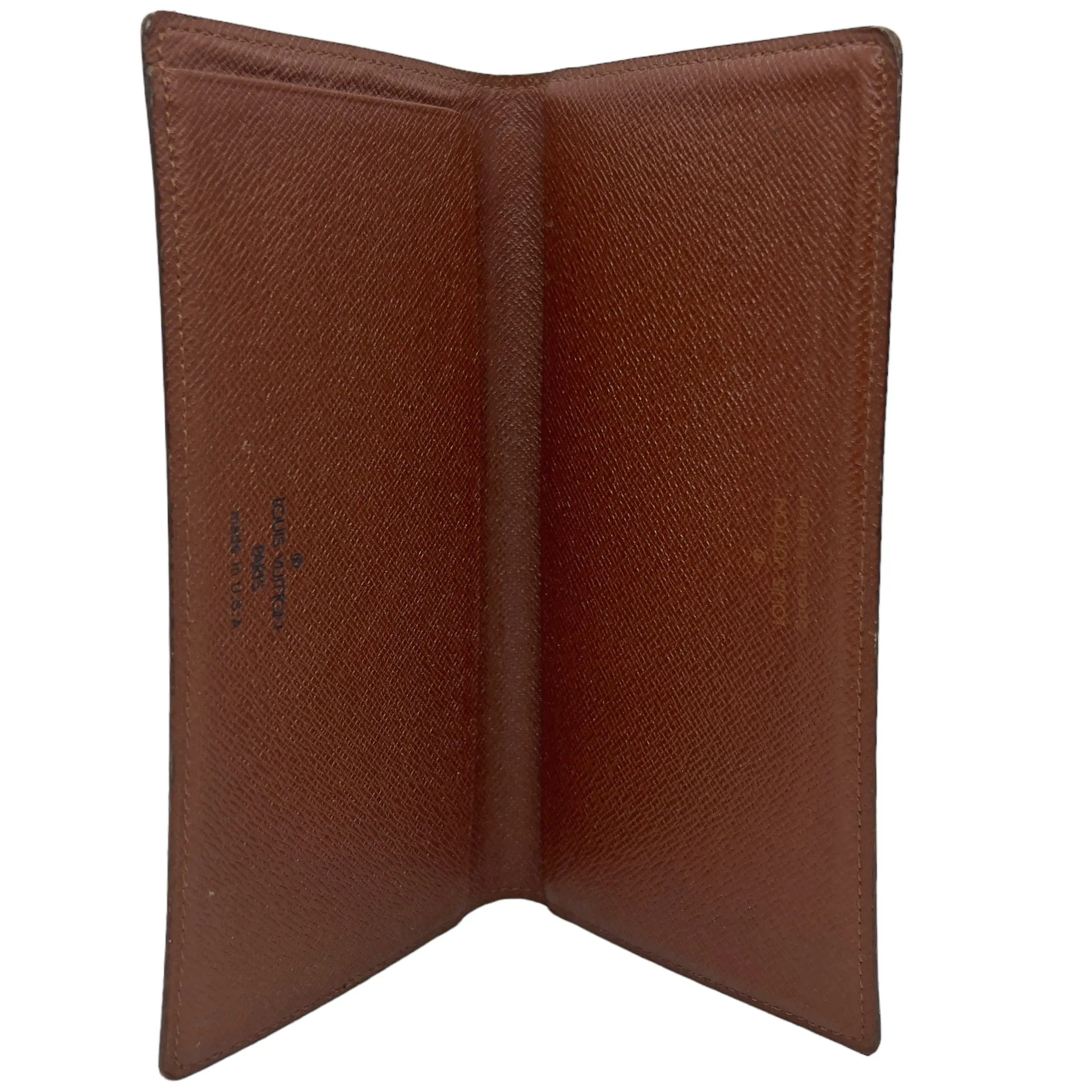 LOUIS VUITTON Monogram Canvas Checkbook Cover - Brown & Tan