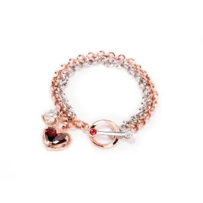 Love Song No.2 Bracelet [Red gems/Pink gold]