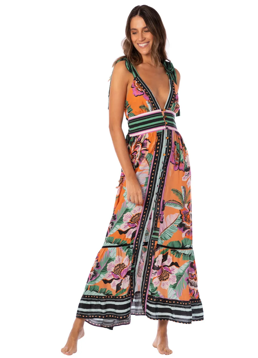 Maaji Apricot Blooms Lylou Long Dress