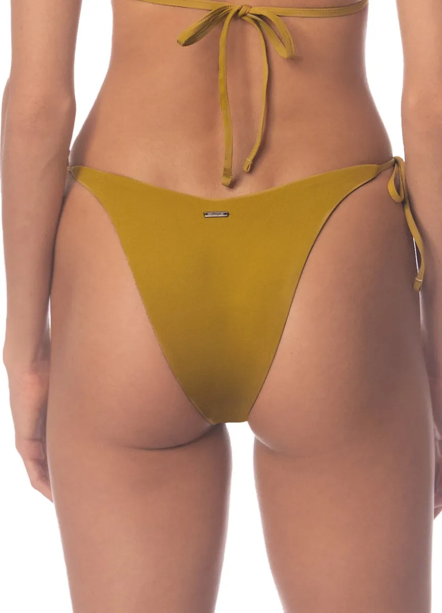 Maaji Olive Palmetto Sunnier Regular Rise Tie Side Bikini Bottom