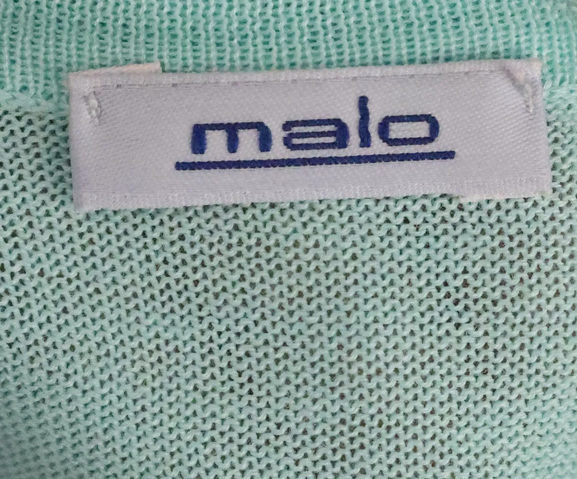 Malo Aqua Cotton Sweater Set sz 14