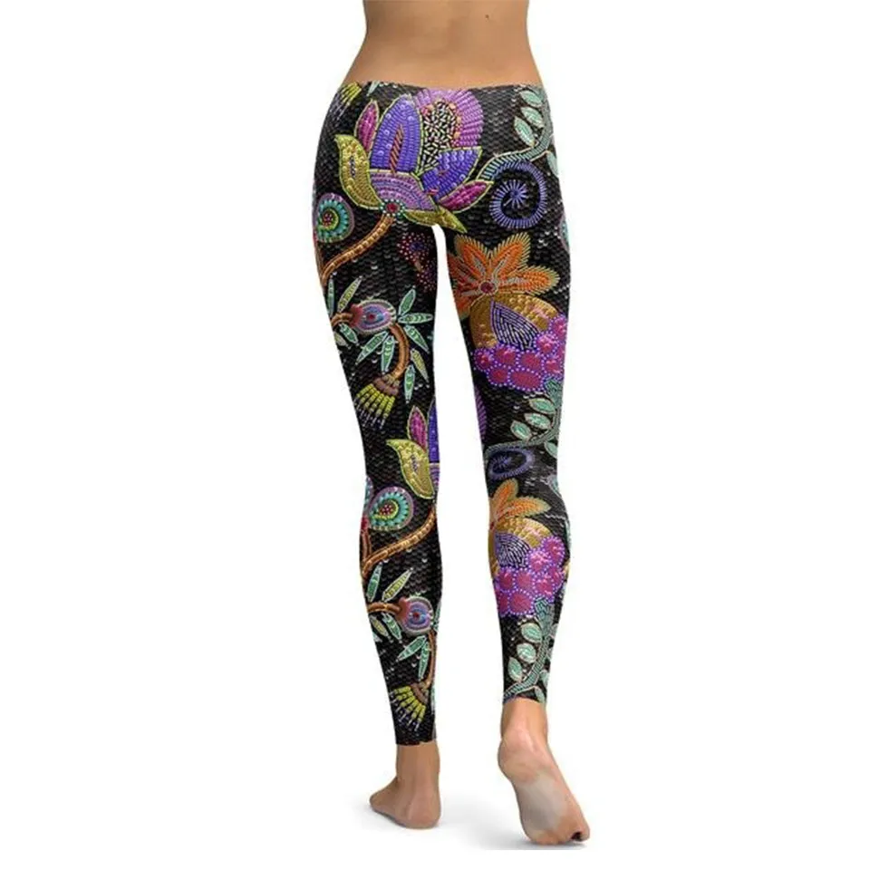 Mandala Printed High Waist Yoga Pants