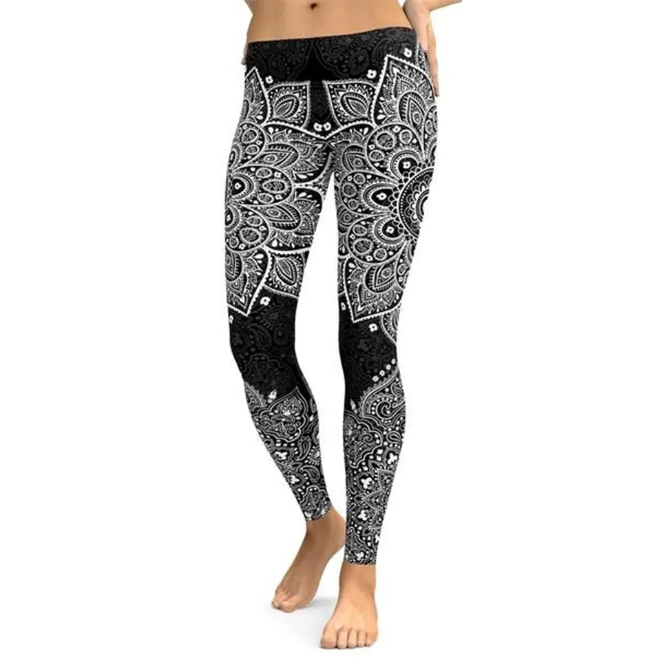 Mandala Printed High Waist Yoga Pants