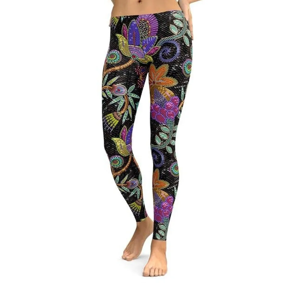 Mandala Printed High Waist Yoga Pants