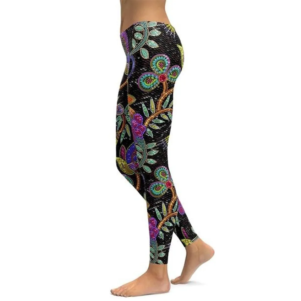 Mandala Printed High Waist Yoga Pants