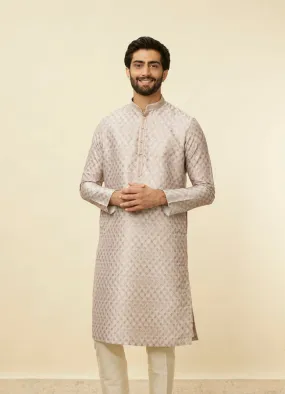 Manyawar Lilac Buta Printed Kurta Set