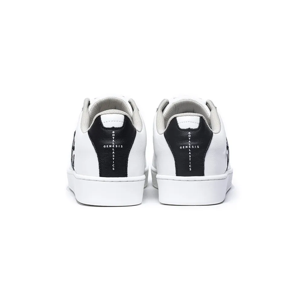 Men's Icon Genesis White Black Leather Sneakers 01901-090