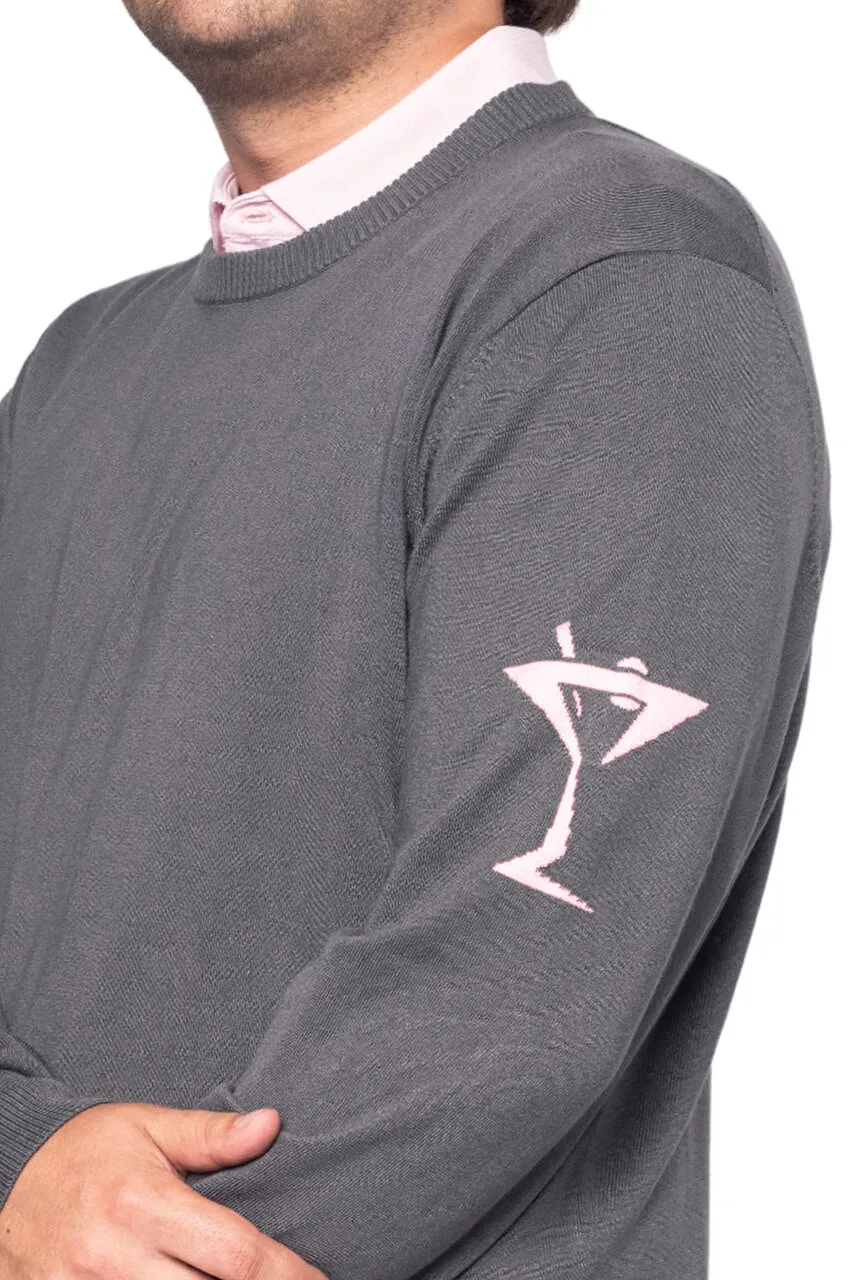 Men's Slate Martini Crewneck Sweater