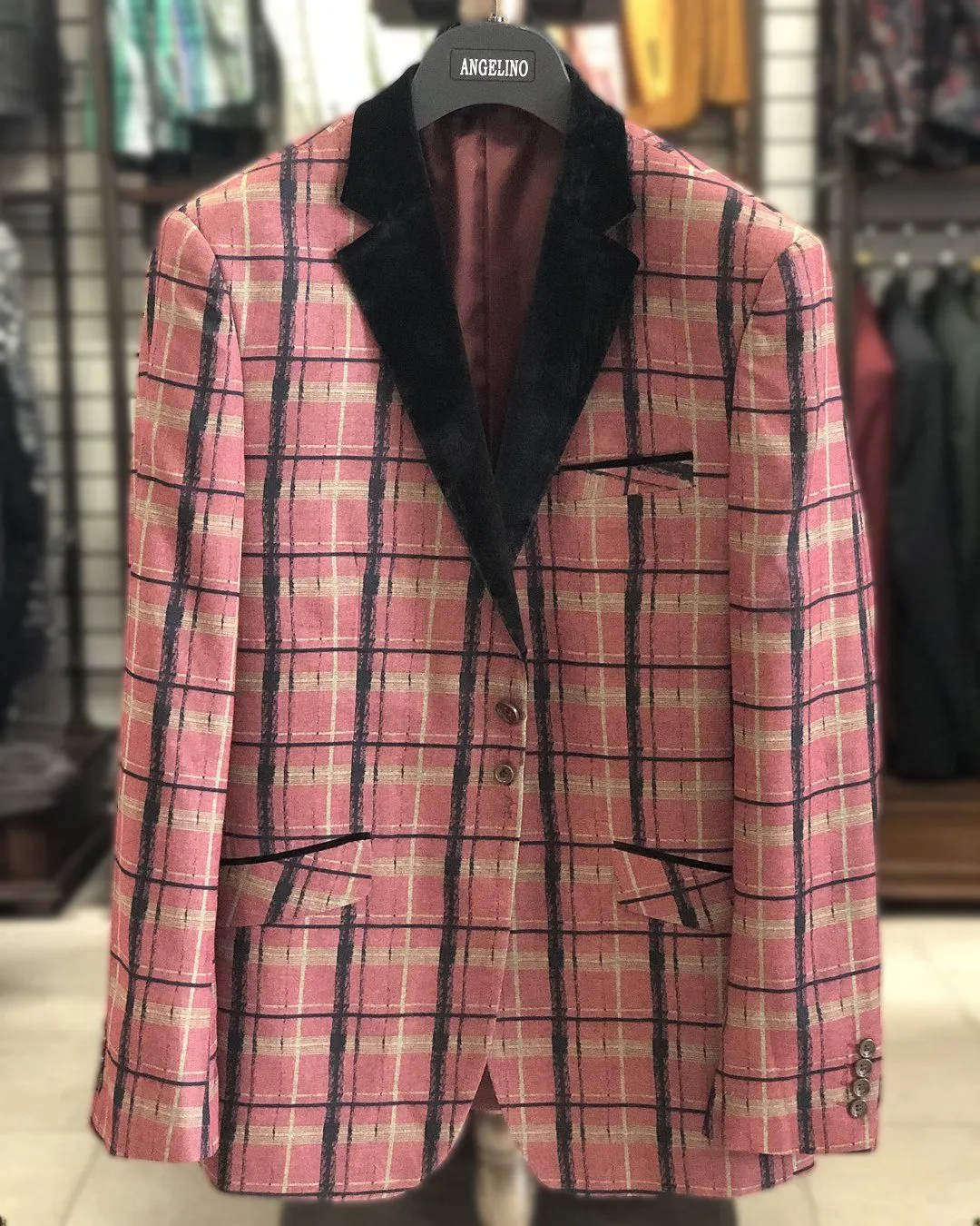 Men's Sport Coat - Nico Pink - Casual Jacket - Winter Blazer for men