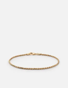 Miansai 1.8mm Gold Vermeil Rope Chain Bracelet 1.8mm