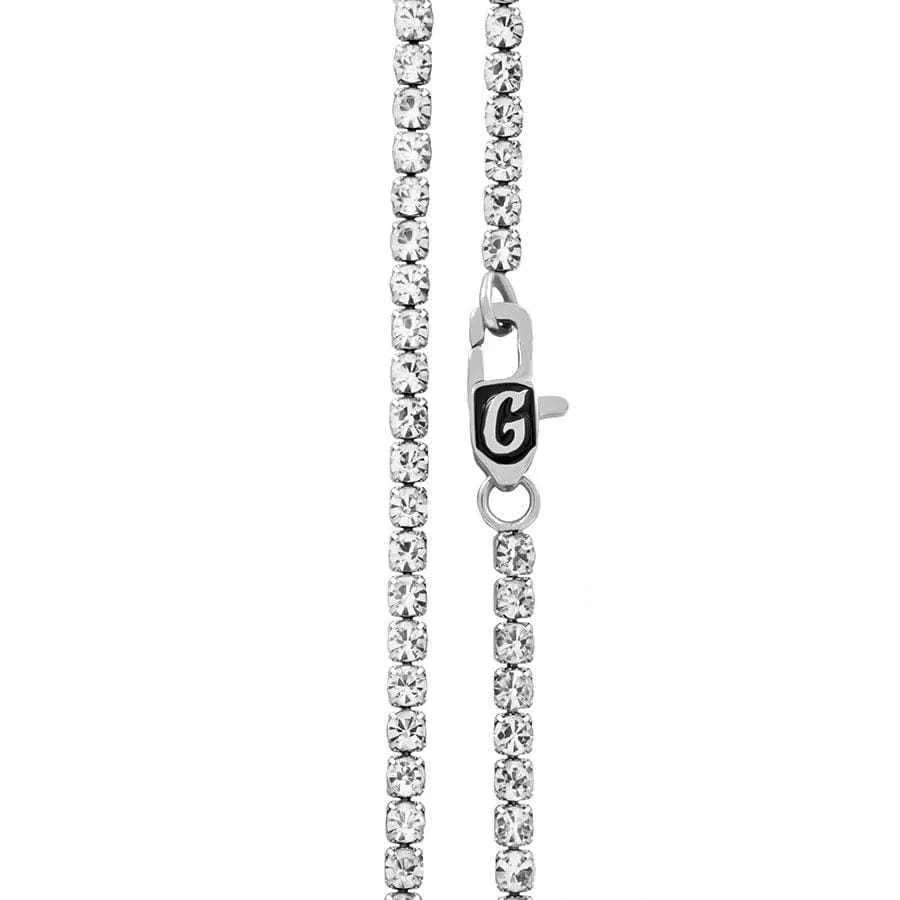 Micro Tennis Necklace in White Gold